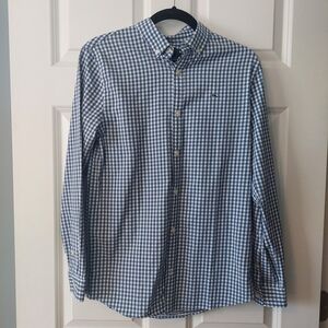 NWT Vineyard Vines Blue Gingham Boys Shirt Button Down XL (18)
